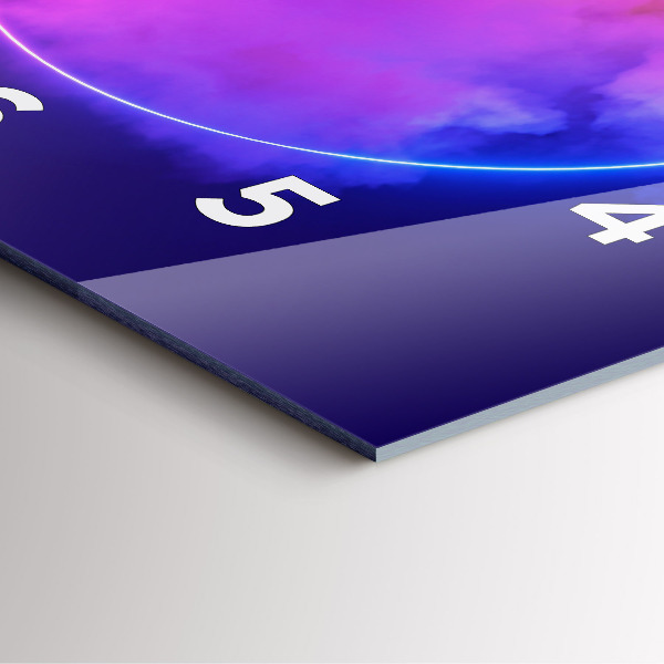 Square wall clock 3D smoke abstract