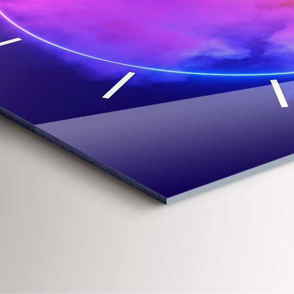 Square wall clock 3D smoke abstract