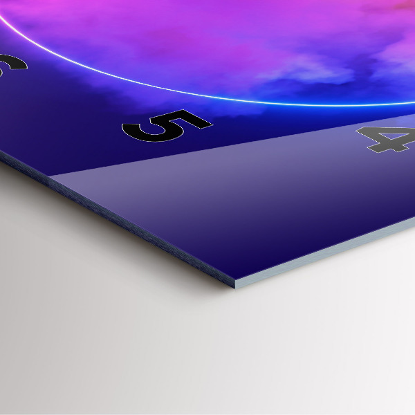 Square wall clock 3D smoke abstract