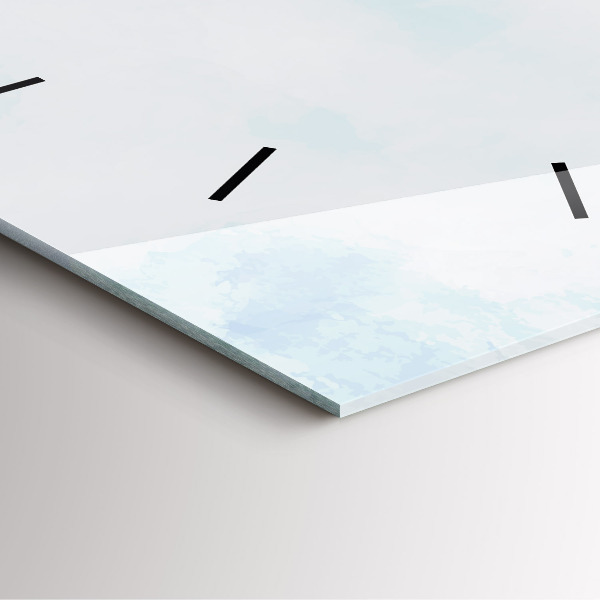 Square wall clock Sketch of plants