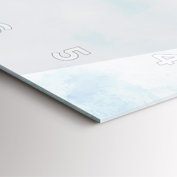 Square wall clock Sketch of plants