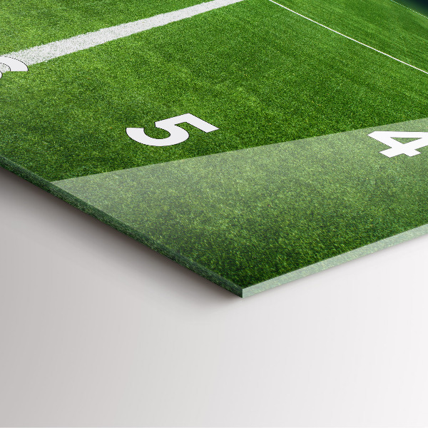 Square wall clock Football pitch