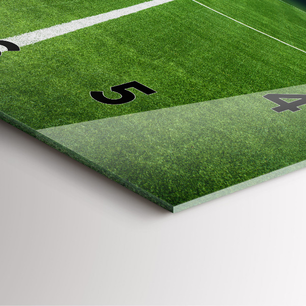 Square wall clock Football pitch