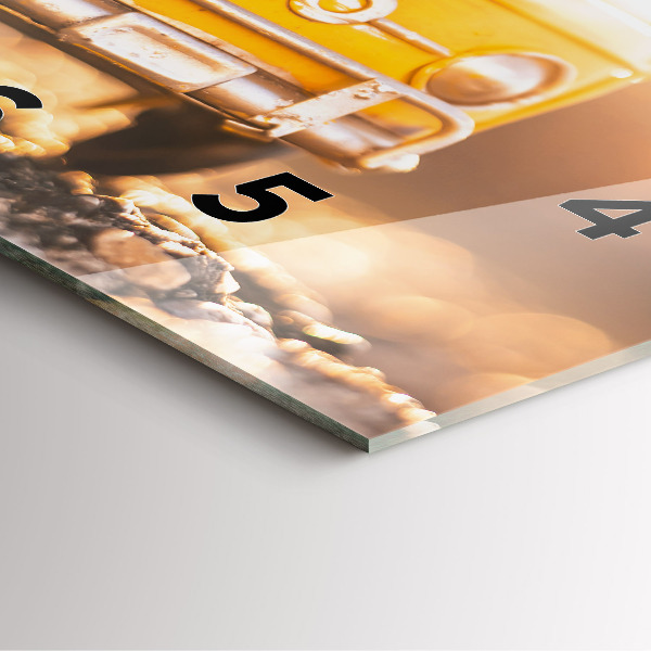 Square wall clock Car on vacation