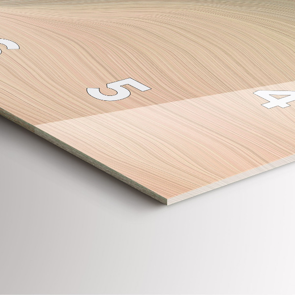 Square wall clock Wave abstraction