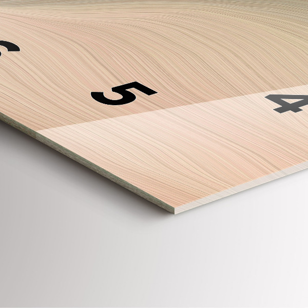 Square wall clock Wave abstraction