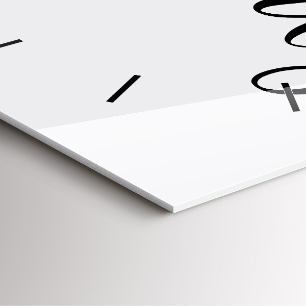 Square wall clock Family inscription and heart