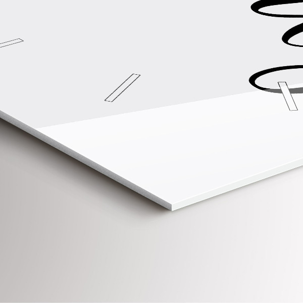 Square wall clock Family inscription and heart