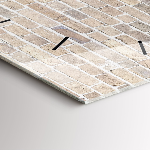 Square wall clock Brick wall