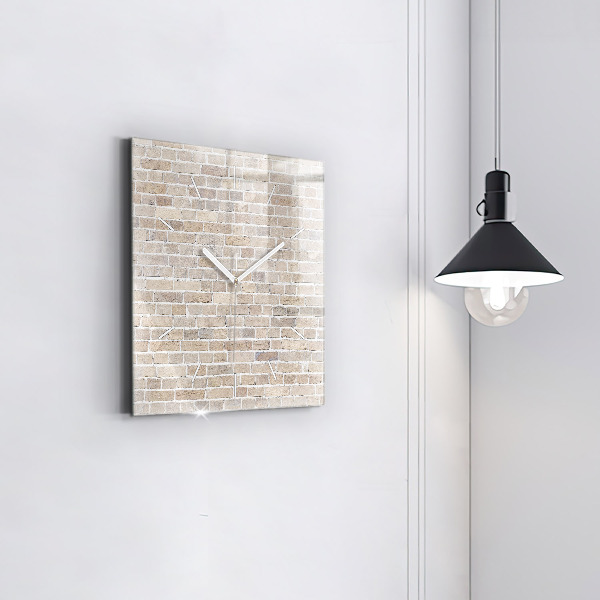 Square wall clock Brick wall