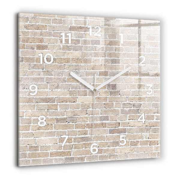 Square wall clock Brick wall