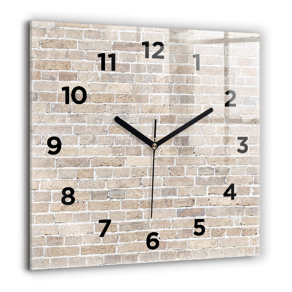 Square wall clock Brick wall
