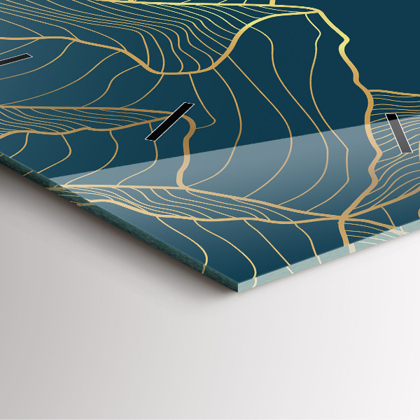 Square wall clock Sketch of the mountains