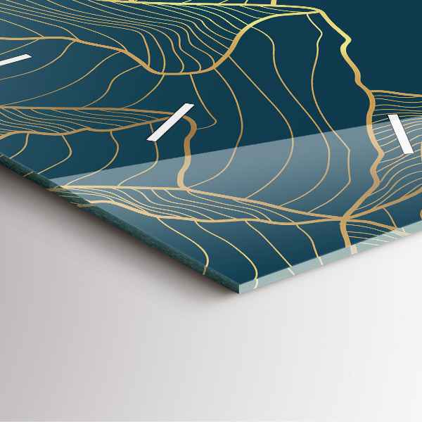 Square wall clock Sketch of the mountains