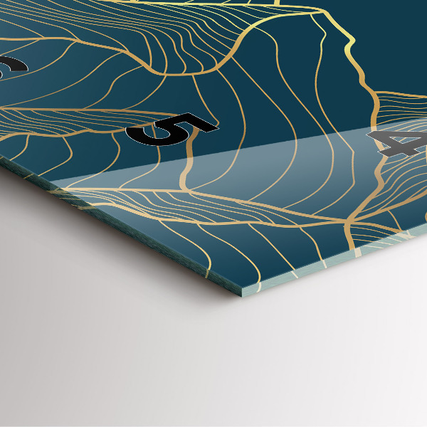 Square wall clock Sketch of the mountains