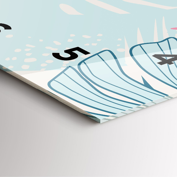 Square wall clock Pastel Leaves – Tropics