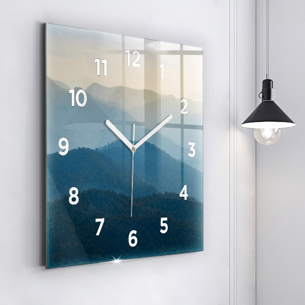 Square wall clock Abstract Mountain Landscape