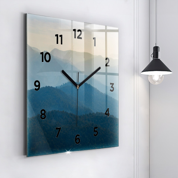 Square wall clock Abstract Mountain Landscape