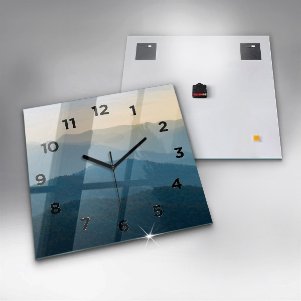 Square wall clock Abstract Mountain Landscape