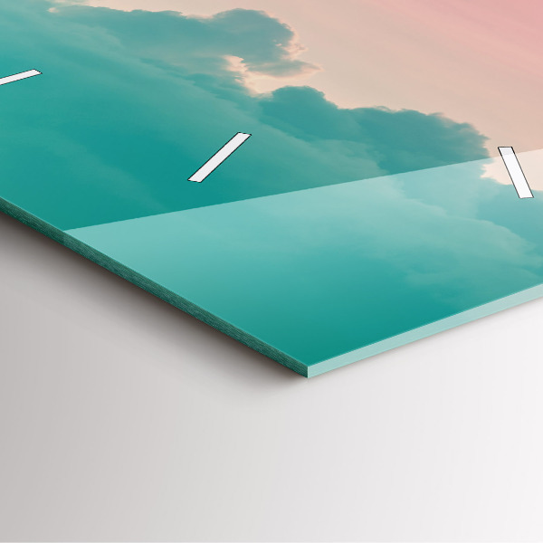 Square wall clock Sky and mountain gradient
