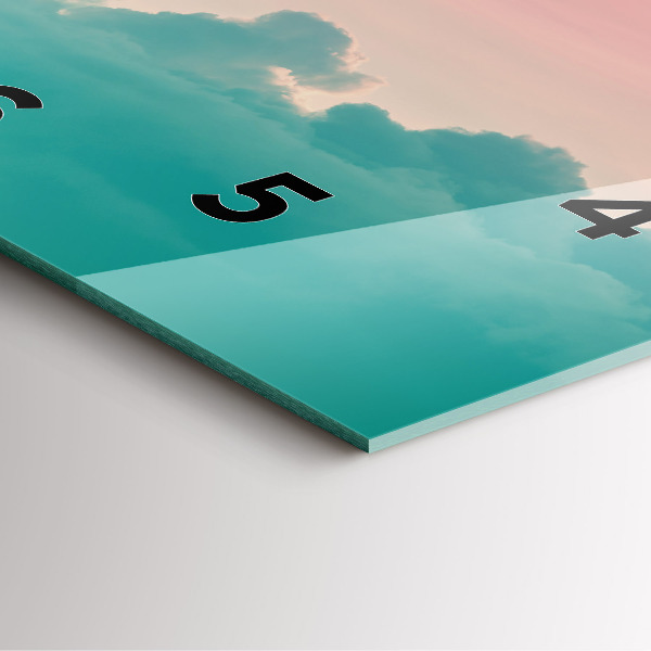 Square wall clock Sky and mountain gradient