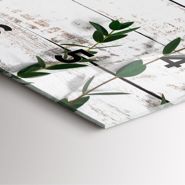 Square wall clock Light wooden boards