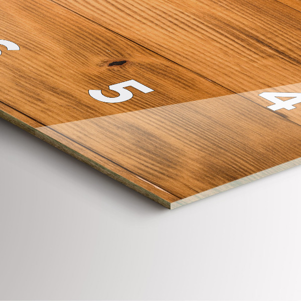 Square wall clock Wooden boards