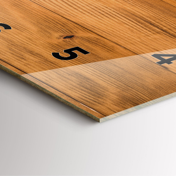 Square wall clock Wooden boards