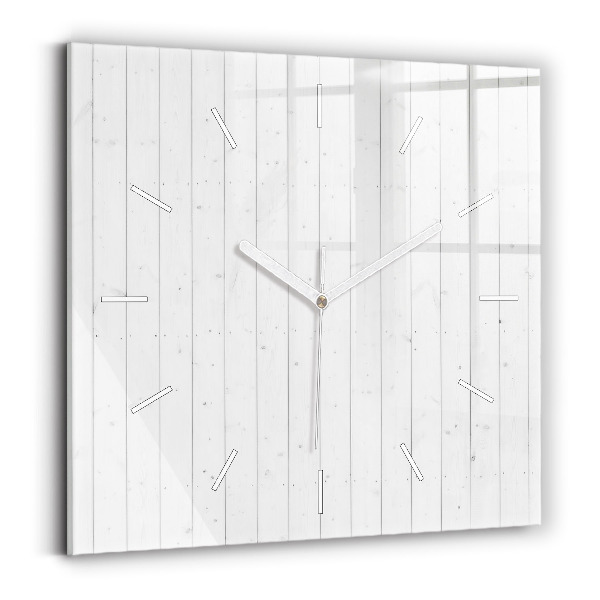 Square wall clock Wooden panels pattern