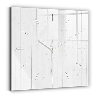 Square wall clock Wooden panels pattern