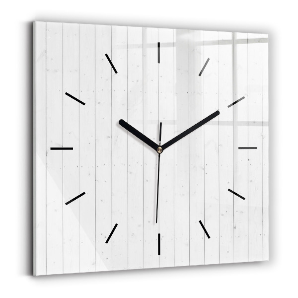 Square wall clock Wooden panels pattern