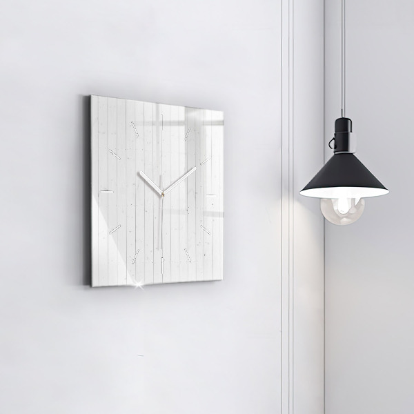 Square wall clock Wooden panels pattern