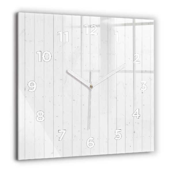 Square wall clock Wooden panels pattern