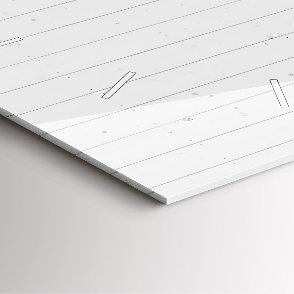 Square wall clock Wooden panels pattern