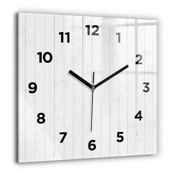 Square wall clock Wooden panels pattern