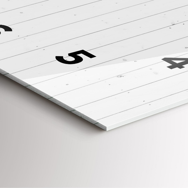 Square wall clock Wooden panels pattern