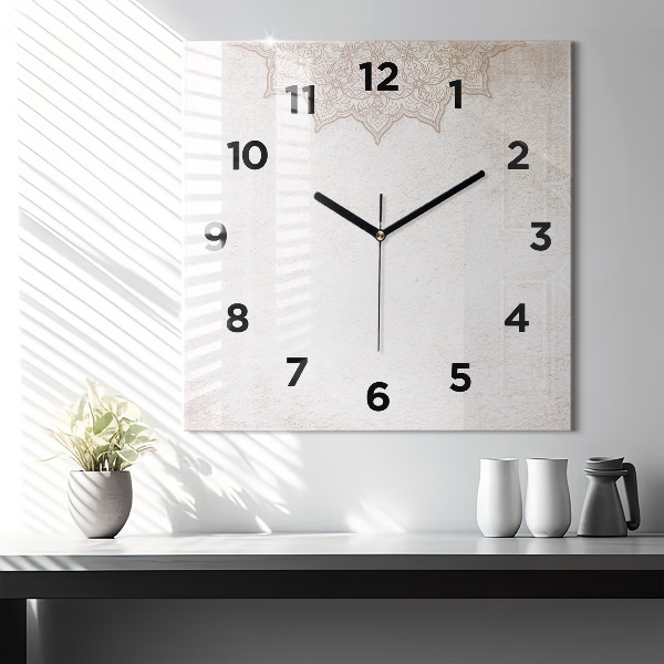 Square wall clock Decorative pattern