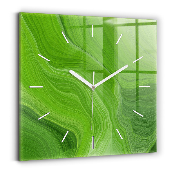 Square wall clock Modern waves