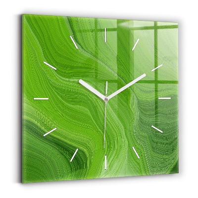Square wall clock Modern waves