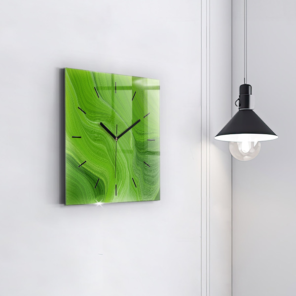 Square wall clock Modern waves