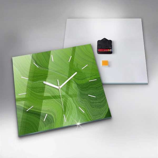 Square wall clock Modern waves