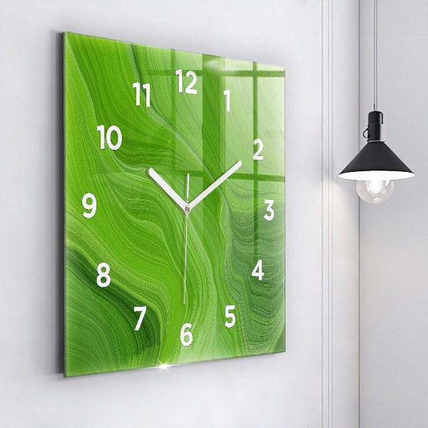 Square wall clock Modern waves