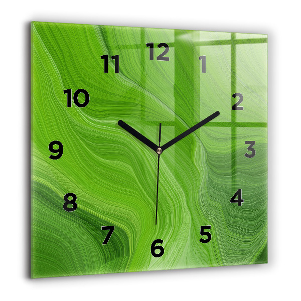 Square wall clock Modern waves