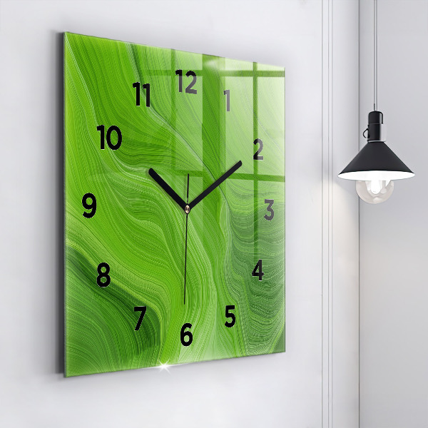Square wall clock Modern waves