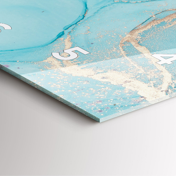 Square wall clock Decorative marble