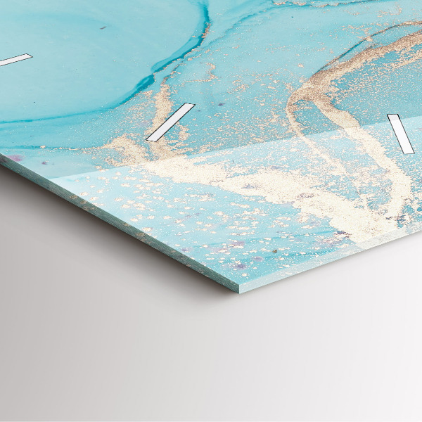 Square wall clock Decorative marble