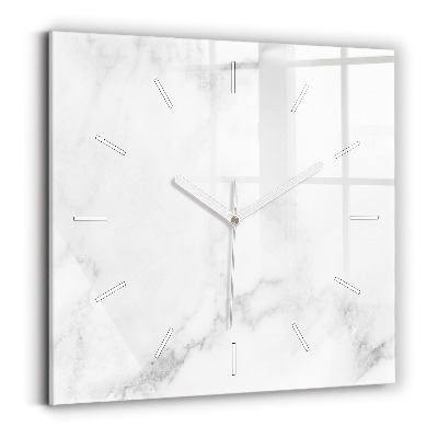 Square wall clock Elegant marble