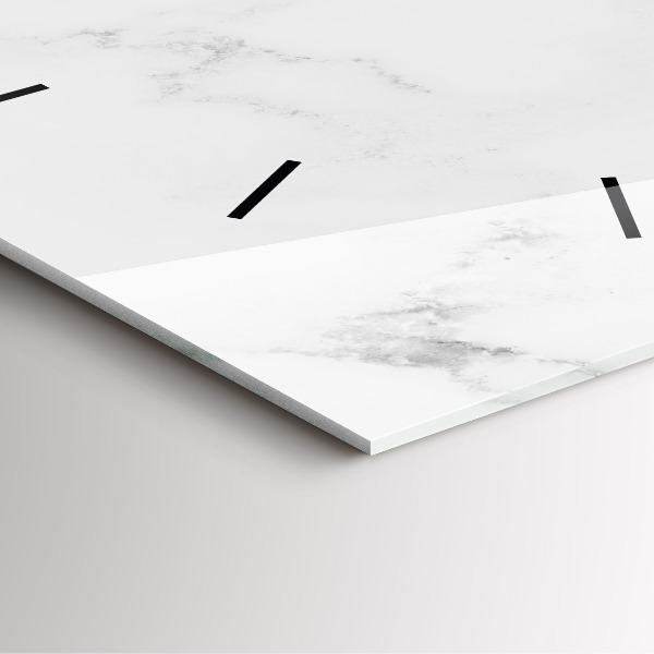 Square wall clock Elegant marble