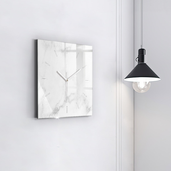 Square wall clock Elegant marble