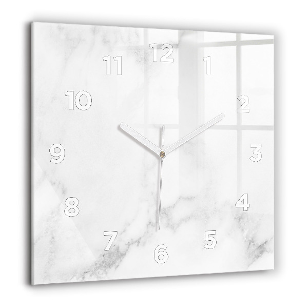 Square wall clock Elegant marble